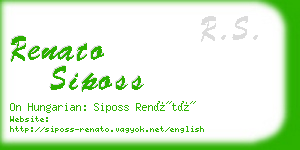 renato siposs business card